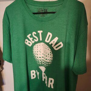 CrazyDog "Best Dad By Par" Green T-Shirt **3XL**